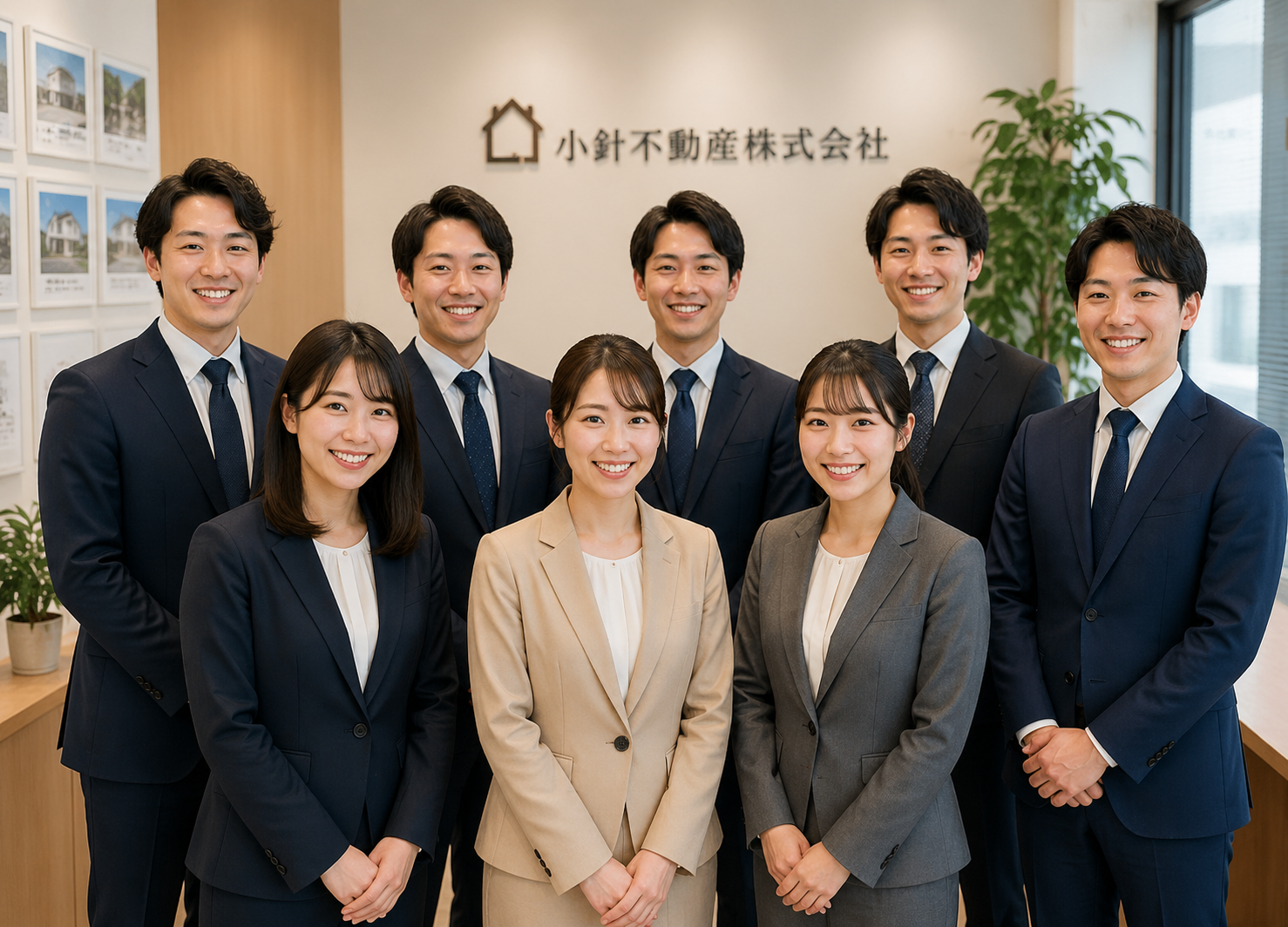 小針不動産株式会社のスタッフ集合写真